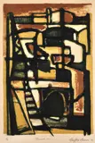 Geoffrey Brown, Thameside II, 1959, lithograph 2/14