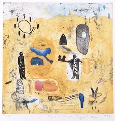 Helmtrud Nustrom, Relationships, 1992, etching 57/220