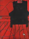 Katherine Hattam, Red Armchair, four plate lithograph 6/20