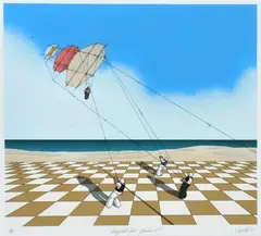 James Willebrant, Unexpected Aerial Achievement, 1981, screenprint 44/50