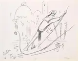 Jean Cocteau, Venise (19), 1956, lithograph 140/150