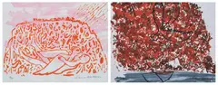 Guy Warren, Two Images from the Seasons Suite:, screenprint 7/100 (2)