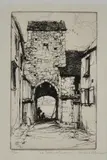 Harold B Herbert, La Poterne/Moret, etching 4/40