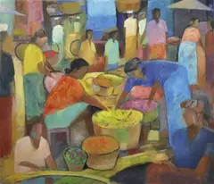 Douglas Kirsop, Ubud (Bali), acrylic on canvas