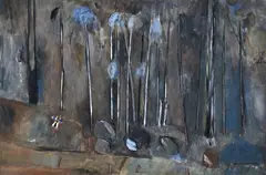 Fred Williams, Landscape, gouache