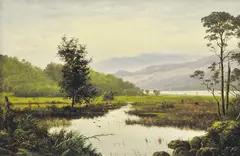 Haughton Forrest, River Scene, Tasmania, oil on board