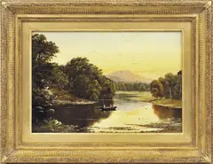 Haughton Forrest, River Derwent, England, oil on board