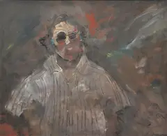 Gordon Shepherdson, Portrait of Leigh Richardson, circa 1990, oil on board