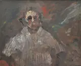 Gordon Shepherdson, Portrait of Leigh Richardson, circa 1990, oil on board