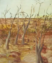 Withered Trees by Sidney Nolan, circa 1952, oil and enamel on board, offered Sep 2012