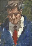 Wilfred Hayward Veal, Portrait of William Krasnic, oil on canvas