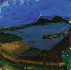 View to the Lake South Coast by Idris Murphy, oil on board, sold Aug 2012