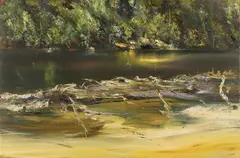 Geoffrey Dyer, King River Tasmania I, oil on canvas