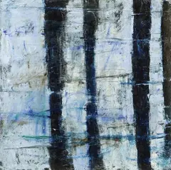Mooring Poles by Hannah Hall, 2001, oil on canvas, sold Aug 2012