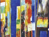 Frank Hodgkinson, Maritime Totems II, 1999, screenprint 20/50