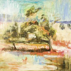 Maureen O'Shaugnessy, Braidwood Landscape, oil on board