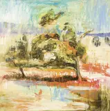 Maureen O'Shaugnessy, Braidwood Landscape, oil on board