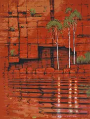 Clem Millward, Waterhole, Kimberleys, 1996, screenprint 78/95