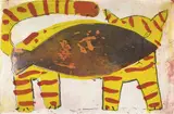 Cat Fish by Graham Fransella, 1997, coloured etching 1/35, sold Aug 2012