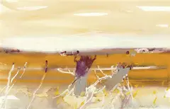 Frank Hodgkinson, Death Adder Track, gouache on paper
