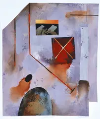 Jules Sher, Kalgoorlie Aerial, 1997, mixed media on paper