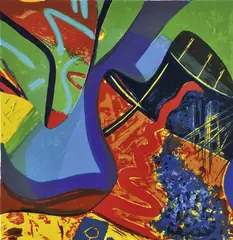 Ulli Brunschweiller, Wanderer I, 1999, screenprint 31/60