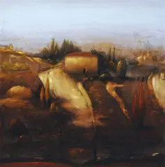 Marshall Williams, Road to the Villa, mixed media on paper