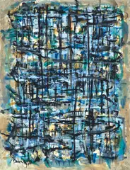 David Rankin, Evening Mist I, 1991, mixed media on paper