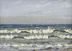 Will Ashton, Seascape, oil on canvas on board