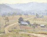 John Rowell, Smoke Haze, Yarra Glen, oil on canvas