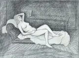 John Brack, Reclining Nude on Couch