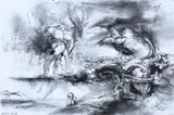 James Gleeson, Study for Deposits in the Stream of Time