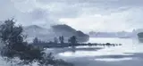 William Piguenit, Lake St Clair, oil on card