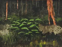 Albert Tucker, Gully, 1962, oil on board