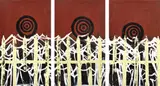 Clinton Nain, Colonial Cream, 2005, acrylic on canvas (triptych)