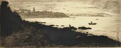 Norma Bull, Twilight Mornington, etching