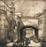 Alfred Ernest Edward Warner, Argyle Cut, 1927, etching 27/75