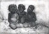 Benjamin Edwin Minns, Three Aboriginal Children, 1926, etching