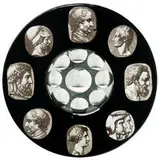 Cammei Magic Mirror by Piero Fornasetti, c. 1955, Transfer-printed wood, mirror plate, sold Dec 2012