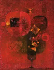 Dang Lebadang, Fleurs, c. 1970, Silkscreen on canvas