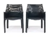 Mario Bellini, Cab chairs (18), 1977, Saddle leather, steel frames