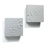 Evert Jelle Jelles, Sterrenregen wall appliques (2), 1964, Enameled steel, pierced decoration