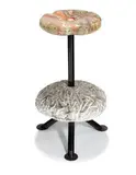 Romano Bianchi, Lighted stone stool, c. 1980, Illuminated alabaster, enameled steel