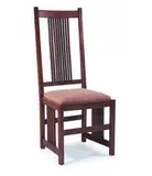 Side chair by Gustav Stickley, 1905-07, Mahogany, upholstered seat, sold Dec 2012