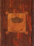 Harvey Ellis, Rare double-door bookcase, 1903, Oak, lacewood, sycamore, beech, mahogany, padunk, glass, copper hardware