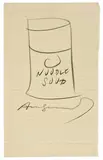 Andy Warhol, Untitled (Campbell's Soup Can Noodle), Graphite on paper
