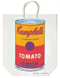 Andy Warhol, Campbell's Soup Can (Tomato), 1966, Screenprint on shopping bag