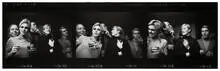 Stephen Schapiro, Warhol and Sedgwick Entourage, NYC, 1965, Photographic print