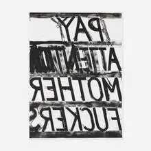 Bruce Nauman, Pay Attention, 1973, lithograph on Arjomari paper