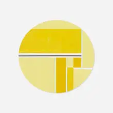 Ilya Bolotowsky, Yellow Tondo, 1976, oil on wood